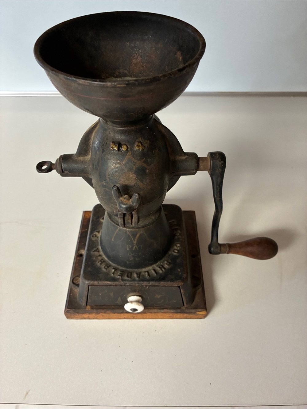 Antique Cast Iron Coffee Grinder Mill Enterprise No. 4 Rare 19th Century Old